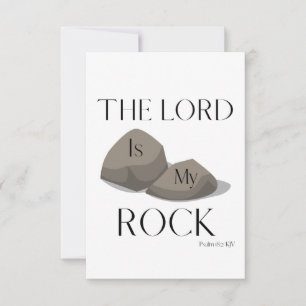 Psalm 18:2 KJV Bible Verse The Lord is My Rock Card