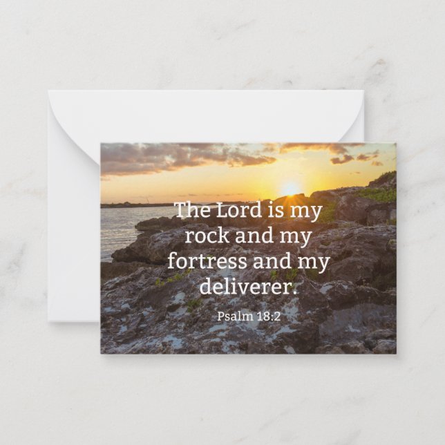 Psalm 18:2, scripture verse card (Front)