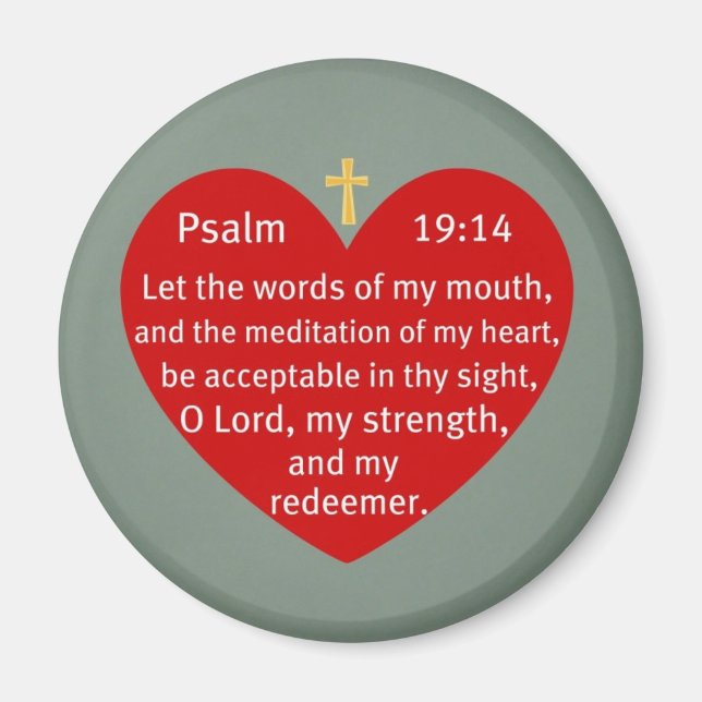 Psalm 19:14 magnet (Front)