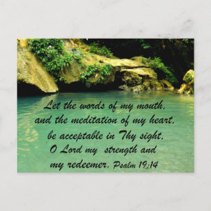 Psalm 19:14 postcard