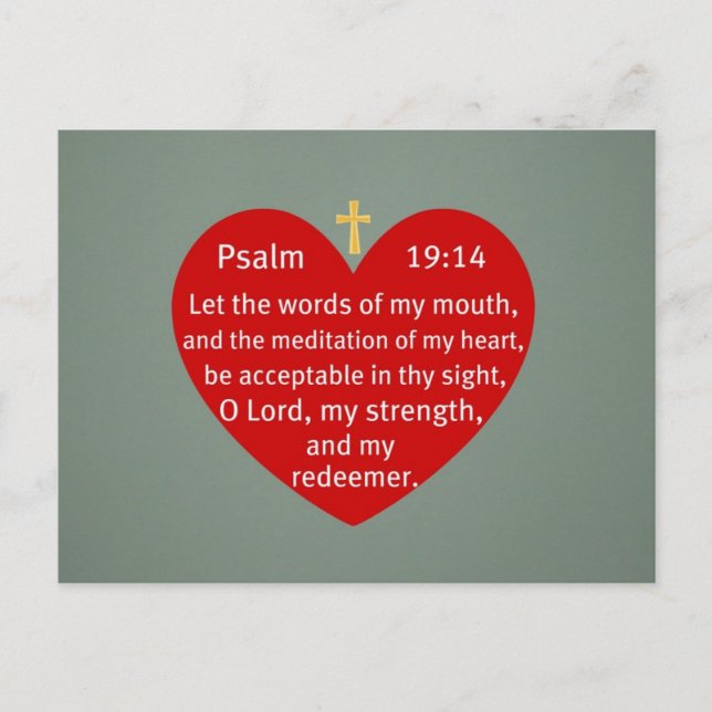 Psalm 19:14 postcard (Front)