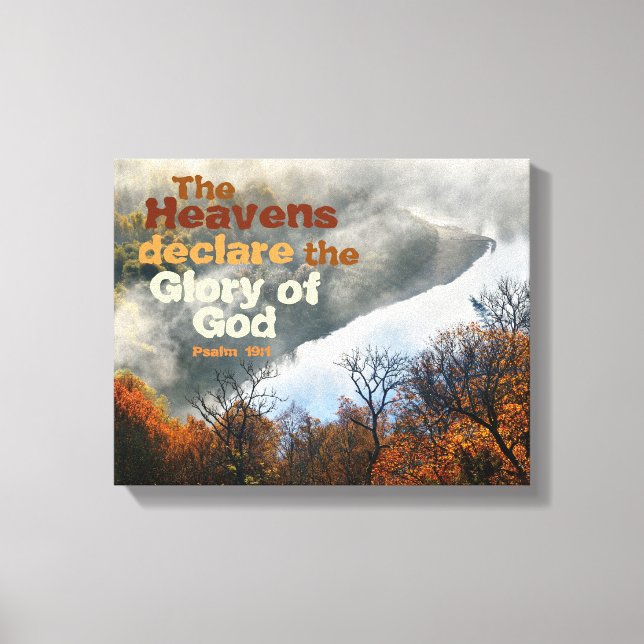Psalm 19:1 Bible Verse Glory of God Wrapped Canvas (Front)