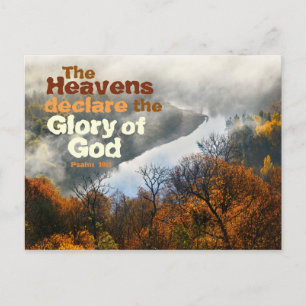 Psalm 19:1 Heavens declare Glory of God Postcard