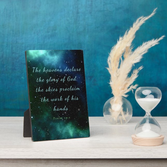 Psalm 19:1 Heavens declare the glory plaque (Side)