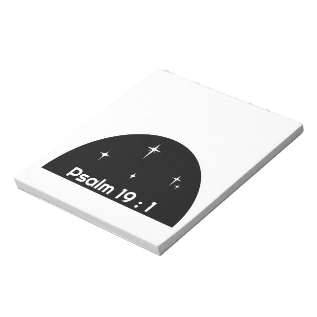 " Psalm 19:1"  Notepad (Rotated)