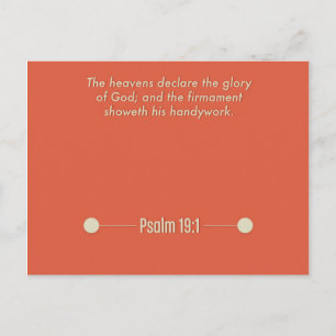 Psalm 19:1 Postcard