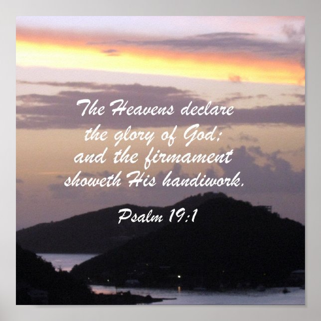 Psalm 19:1 poster (Front)