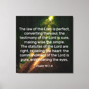 Psalm 19:7-8 Canvas Print