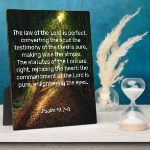Psalm 19:7-8 Plaque
