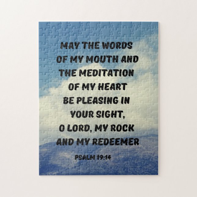 Psalm 19 Bible Study Bible Verse Jigsaw Puzzle (Vertical)