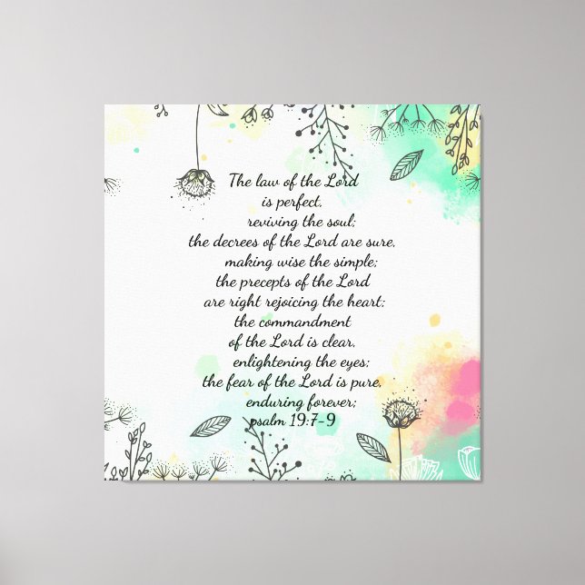 Psalm 19 canvas print (Front)
