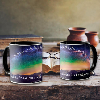 Psalm 19 Galaxy Sky Inspirational Christian Mug