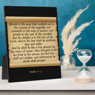 Psalm 1:1-3   plaque