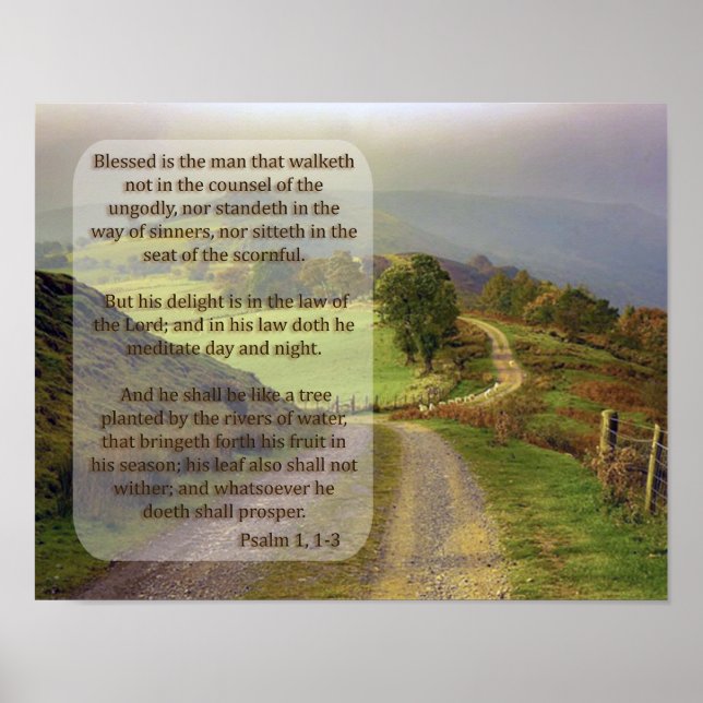 PSALM 1, 1-3 POSTER (Front)