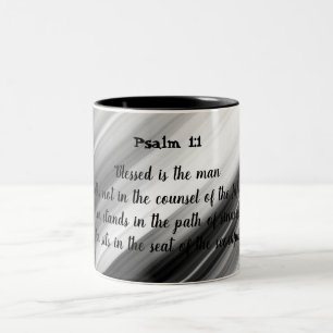 Psalm 1:1 Two-Tone coffee mug