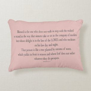Psalm 1, does not walk in step with the wicked decorative cushion