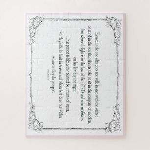 Psalm 1, does not walk in step with the wicked, jigsaw puzzle