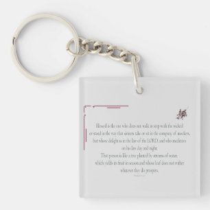 PSALM 1, does not walk in step with the wicked Key Ring
