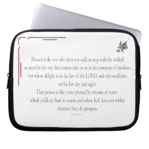 PSALM 1, does not walk in step with the wicked Laptop Sleeve