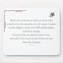 PSALM 1, does not walk in step with the wicked Mouse Mat
