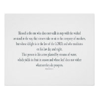 Psalm 1, does not walk in step with the wicked