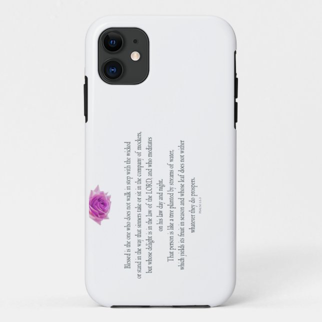 Psalm 1, Flower, Case-Mate iPhone Case (Back)