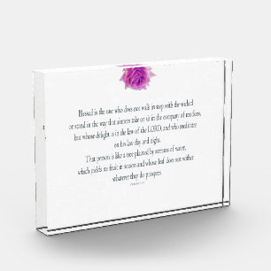 Psalm 1, Flower, Photo Block