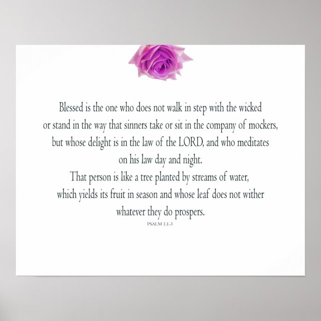 Psalm 1, Flower, Poster (Front)