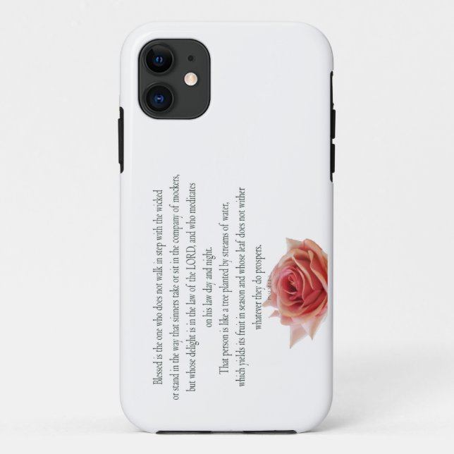 Psalm 1, Law day and Night, Streams of Waters, Case-Mate iPhone Case (Back)
