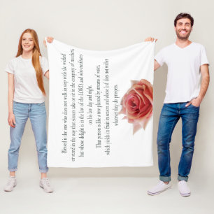 Psalm 1, Law day and Night, Streams of Waters, Fleece Blanket