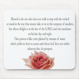 Psalm 1, Law day and Night, Streams of Waters, Mouse Mat