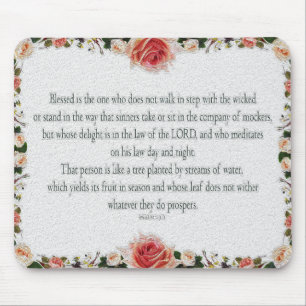 Psalm 1, Law day and Night, Streams of Waters, Mouse Mat