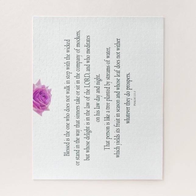 Psalm 1 Scripture Art Path of the Righteous Jigsaw Puzzle (Vertical)