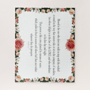 Psalm 1 Scripture Art Path of the Righteous Jigsaw Puzzle