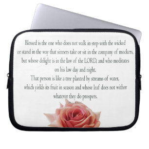 Psalm 1 Scripture Art Path of the Righteous Laptop Sleeve