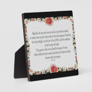 Psalm 1 Scripture Art Path of the Righteous Plaque