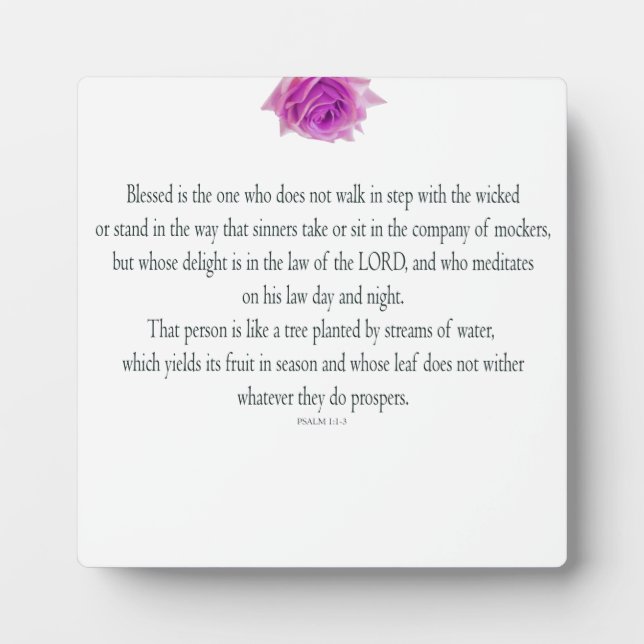 Psalm 1 Scripture Art Path of the Righteous Plaque (Front)