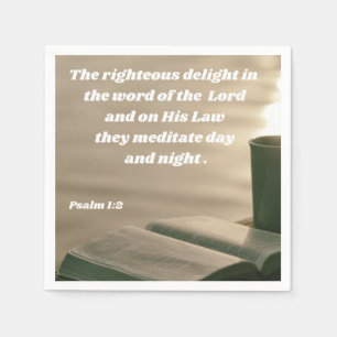 Psalm 1 Study Gods Word Bible Verse Napkin