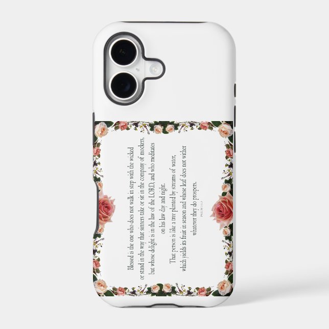 Psalm 1 with Flower Borders (Back)