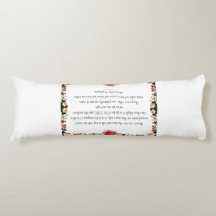 Psalm 1 with Flower Borders Body Cushion