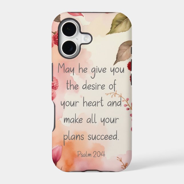 Psalm 20:4 Desire of Your Heart Scripture | Floral (Back)