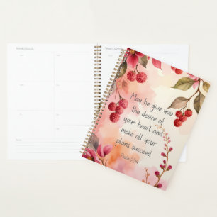 Psalm 20:4 Desire of Your Heart Scripture Floral Planner