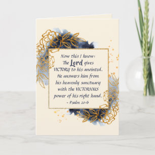 Psalm 20:6 The Lord gives VICTORY to His Anointed Card