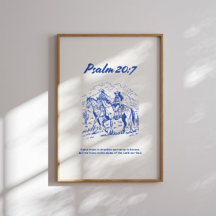 Psalm 20:7 – Some Trust in Horses Poster