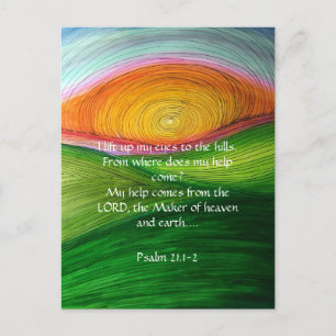 Psalm 21.1. God is my help Postcard