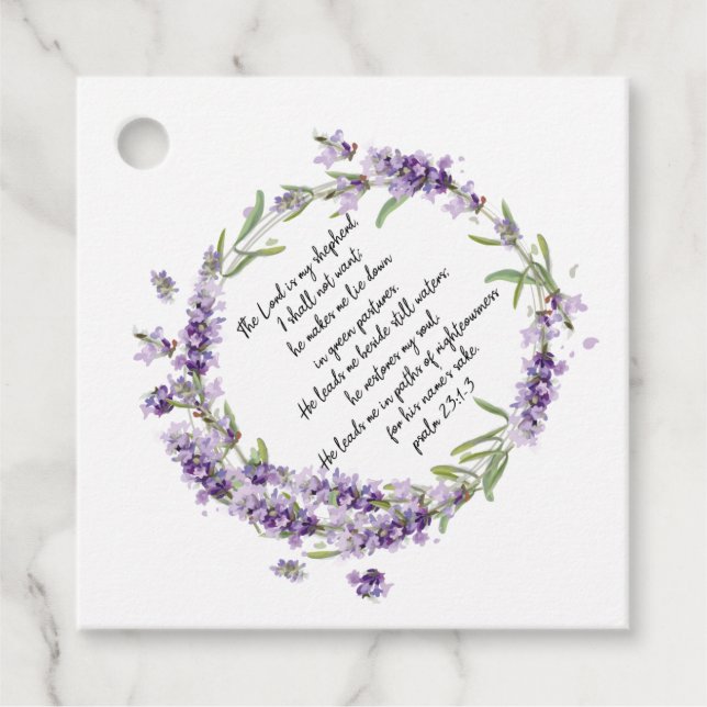 Psalm 23: 1-3  favour tags (Front)