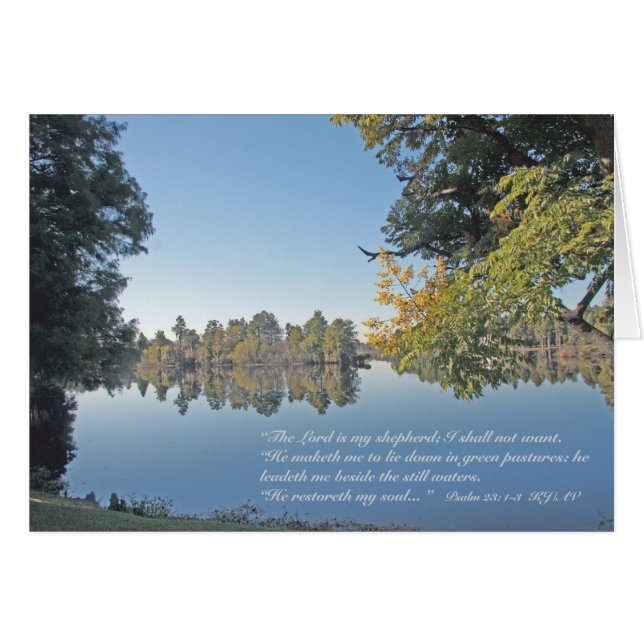 Psalm 23:1-3 Scripture Card (Front Horizontal)