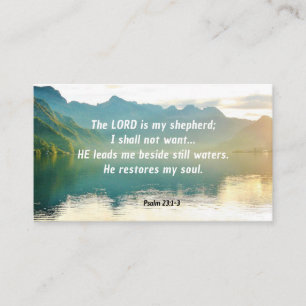 Psalm 23 1-3 The LORD is My Shepherd Business Card