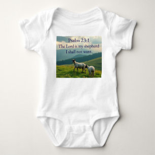 Psalm 23:1 Bible Verse Baby Bodysuit