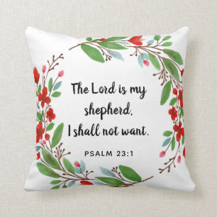 Psalm 23:1 Bible Verse -  Pillow